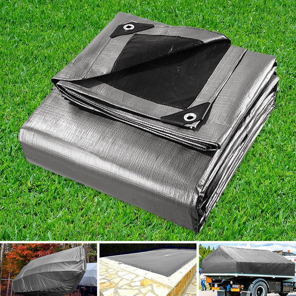 Instahut Tarp Tarpaulin 3x3.6m Canvas Camping Heavy Duty Sun Cover - RnR Galore