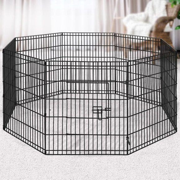 i.Pet 2x30" 8 Panel Dog Playpen Pet Fence Exercise Cage Enclosure Play Pen - RnR Galore