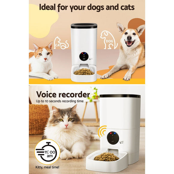 i.Pet Automatic Pet Feeder 6L Wifi Auto Dog Cat Smart Food Dispenser Timer - RnR Galore