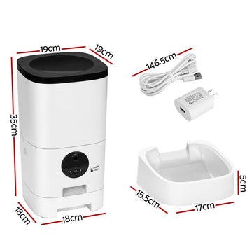 i.Pet Automatic Pet Feeder 6L Wifi Camera Dog Cat Smart Food Dispenser Timer - RnR Galore