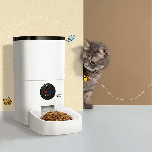 i.Pet Automatic Pet Feeder 6L Wifi Camera Dog Cat Smart Food Dispenser Timer - RnR Galore