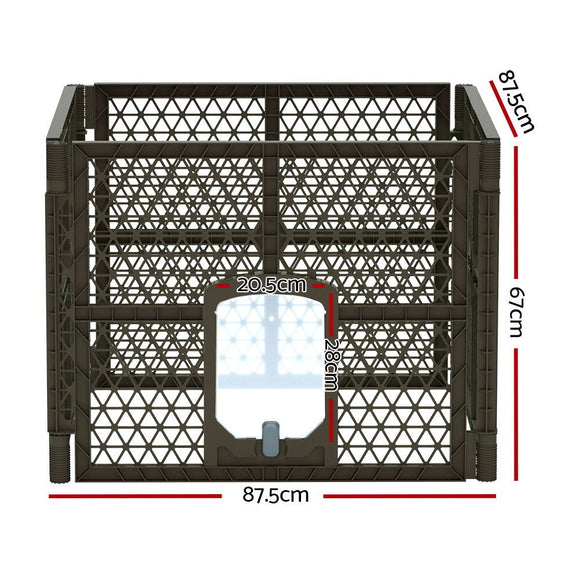 i.Pet Dog Playpen Enclosure 4 Panel Pet Fence Plastic Play Pen - RnR Galore