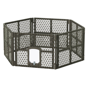 i.Pet Dog Playpen Enclosure 6 Panel Pet Fence Plastic Play Pen - RnR Galore