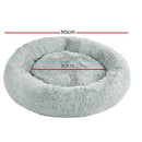 i.Pet Pet Bed Dog Cat 110cm Calming Extra Large Soft Plush Light Grey - RnR Galore
