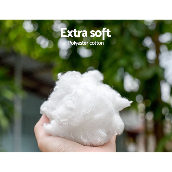 i.Pet Pet Bed Dog Cat 110cm Calming Extra Large Soft Plush White Brown - RnR Galore