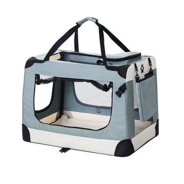 i.Pet Pet Carrier Soft Crate Dog Cat Travel 70x52CM Portable Foldable Car Large - RnR Galore