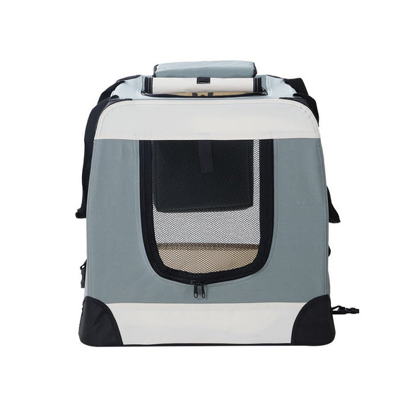 i.Pet Pet Carrier Soft Crate Dog Cat Travel 70x52CM Portable Foldable Car Large - RnR Galore