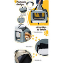 i.Pet Pet Carrier Soft Crate Dog Cat Travel 90x61CM Portable Foldable Car 2XL - RnR Galore