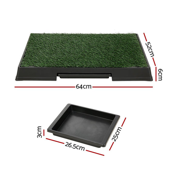 i.Pet Pet Training Pad Dog Potty Toilet Large Portable With Tray Grass 2 Mats - RnR Galore