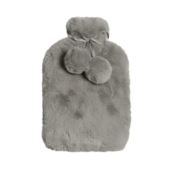J.Elliot Home Amara Hot Water Bottle with Super Plush Faux Fur Cover Grey - RnR Galore