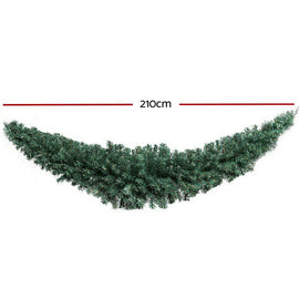 Jingle Jollys 2.1m Christmas Garland Xmas Decorations Green Wedding Party - RnR Galore