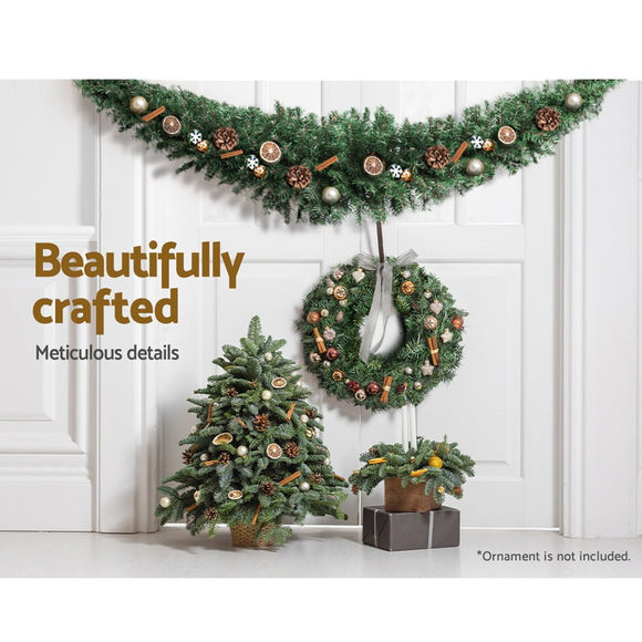 Jingle Jollys 2.4m Christmas Garland Xmas Decorations Green Wedding Party - RnR Galore