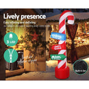 Jingle Jollys Christmas Inflatable Candy Pole 2.4M Illuminated Decorations - RnR Galore