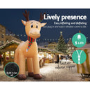 Jingle Jollys Christmas Inflatable Reindeer 5M Illuminated Decorations - RnR Galore
