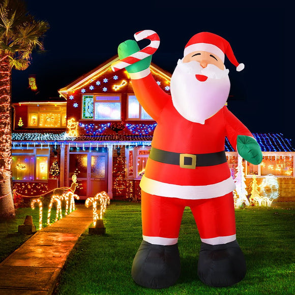 Jingle Jollys Christmas Inflatable Santa 3M Illuminated Decorations - RnR Galore
