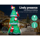Jingle Jollys Christmas Inflatable Santa Tree 5M Illuminated Decorations - RnR Galore