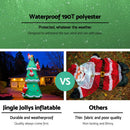 Jingle Jollys Christmas Inflatable Santa Tree 5M Illuminated Decorations - RnR Galore