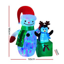 Jingle Jollys Christmas Inflatable Snowman 1.8M Illuminated Decorations - RnR Galore