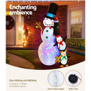 Jingle Jollys Christmas Inflatable Snowman 2.4M Illuminated Decorations - RnR Galore