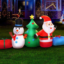 Jingle Jollys Christmas Inflatable Tree Snowman 2.7M Illuminated Decorations - RnR Galore