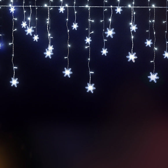 Jingle Jollys Christmas Lights 80 LED 3M Icicle Light Snow Decorations - RnR Galore