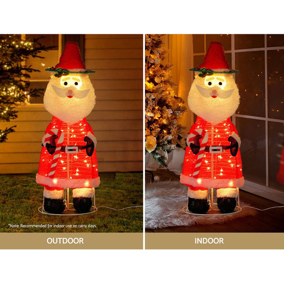 Jingle Jollys Christmas Lights 96 LED 120cm Fairy Light Santa Decorations - RnR Galore
