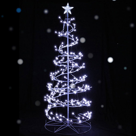 Jingle Jollys Christmas Tree 1.8M 6FT LED Xmas Decoration Cold White Lights - RnR Galore