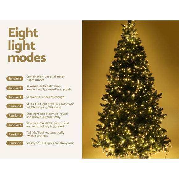 Jingle Jollys Christmas Tree 1.8m Xmas Tree Decorations 874 LED 8 Light Mode - RnR Galore