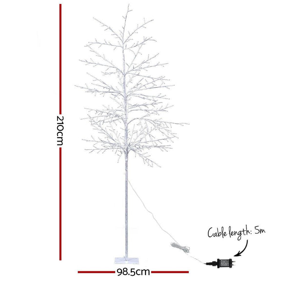 Jingle Jollys Christmas Tree 2.1M 480 LED Trees With Lights Warm White - RnR Galore