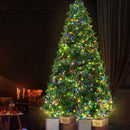 Jingle Jollys Christmas Tree 2.1m Xmas Tree Decoration 8 Light Mode Multi Colour - RnR Galore