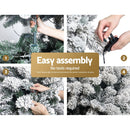 Jingle Jollys Christmas Tree 2.1M Xmas Tree with 500 LED Lights Snowy Tips - RnR Galore