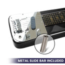 Karrera 29in 6 - String Lap Steel Hawaiian Guitar - Black - RnR Galore