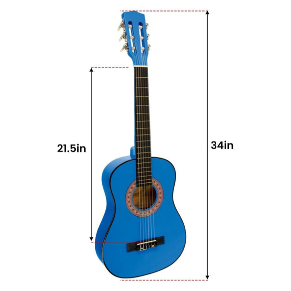 Karrera 34in Acoustic Children no cut Guitar - Blue - RnR Galore