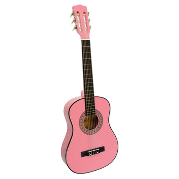 Karrera 34in Acoustic Wooden Childrens Guitar - Pink - RnR Galore