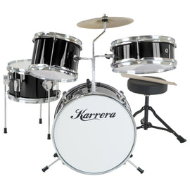 Karrera Children's 4pc Drum Kit - Black - RnR Galore
