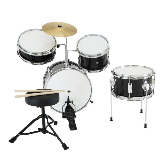 Karrera Children's 4pc Drum Kit - Black - RnR Galore