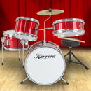 Karrera Children's 4pc Drum Kit - Red - RnR Galore