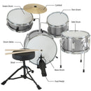 Karrera Childrens 4pc Drum Kit - Silver - RnR Galore