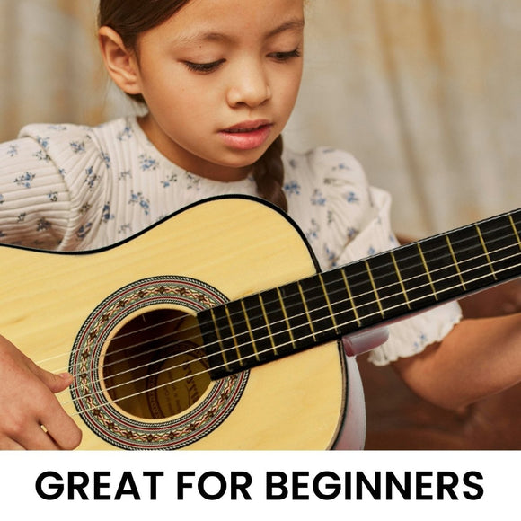 Karrera Childrens Guitar Wooden 34in Acoustic - Natural - RnR Galore