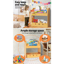 Keezi 3 Tiers Kids Bookshelf Magazine Shelf Organiser Bookcase Display - RnR Galore