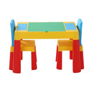 Keezi 3PCS Kids Table and Chairs Set Activity Toys Storage Box Desk Blocks - RnR Galore