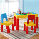 Keezi 3PCS Kids Table and Chairs Set Activity Toys Storage Box Desk Blocks - RnR Galore