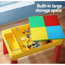 Keezi 3PCS Kids Table and Chairs Set Activity Toys Storage Box Desk Blocks - RnR Galore