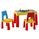 Keezi 3PCS Kids Table and Chairs Set Activity Toys Storage Box Desk Blocks - RnR Galore