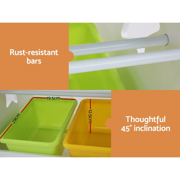 Keezi 3PCS Kids Table and Chairs Set Children Furniture Play Toys Storage Box - RnR Galore