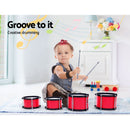 Keezi Kids 7 Drum Set Junior Drums Kit Musical Play Toys Childrens Mini Big Band - RnR Galore