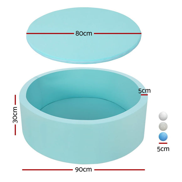 Keezi Kids Ball Pit 90x30cm Ocean Foam Play Pool Barrier Toys Children Blue - RnR Galore