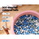 Keezi Kids Ball Pit 90x30cm Ocean Foam Play Pool Barrier Toys Children Pink - RnR Galore