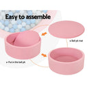 Keezi Kids Ball Pit 90x30cm Ocean Foam Play Pool Barrier Toys Children Pink - RnR Galore