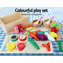 Keezi Kids Kitchen Play Set Wooden Pretend Toys Cooking Children Food Pink - RnR Galore